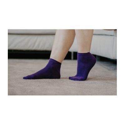 Socquettes violettes coton bio 