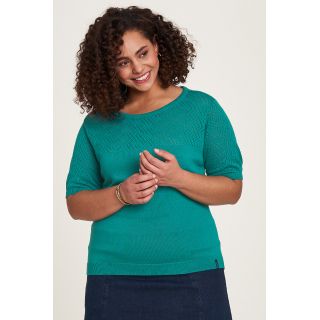 Haut vert femme tricoté en coton bio