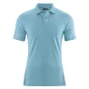 Polo vintage coton bio et chanvre bleu vague