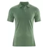 Polo vintage coton bio et chanvre vert weed