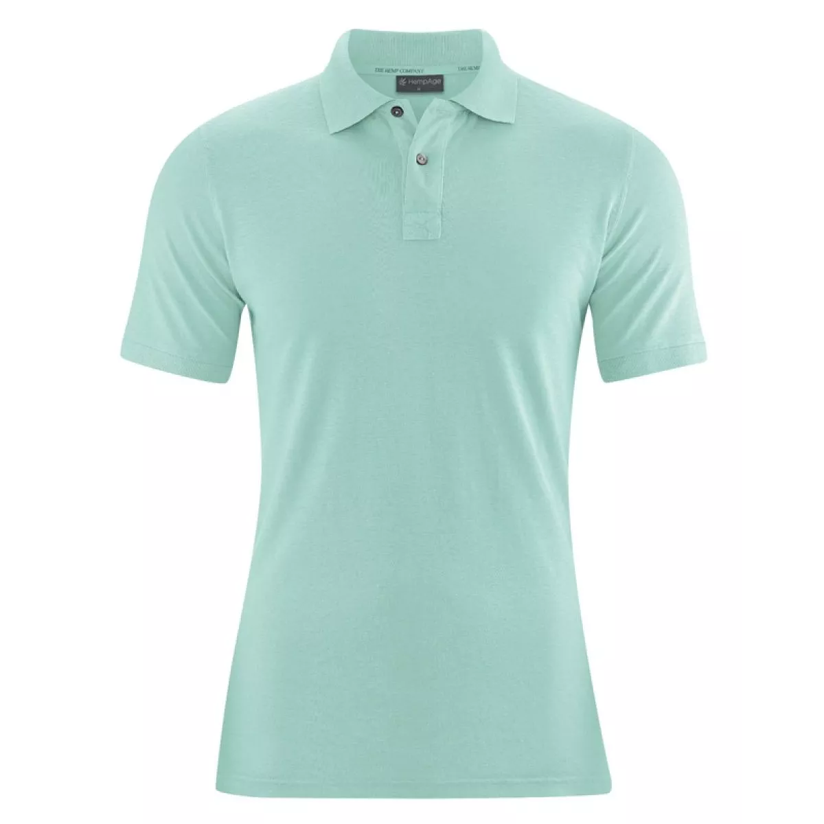 Polo vintage coton bio et chanvre vert sage