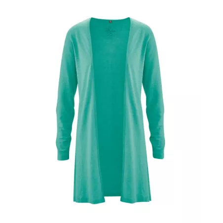 Long gilet chanvre et coton bio Iris