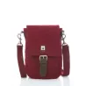 Grand sac ceinture bandoulière bordeaux