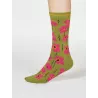 Chaussettes bambou et coton bio roses motif fleurs