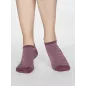 Socquettes femme colorées avec fines rayures blanches, en bambou et coton biologique Socquettes femme colorées avec fines rayures blanches, en bambou et coton biologique