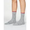 Chaussettes bleues ou grises avec imprimés cyclistes