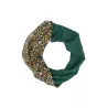 Écharpe boucle coton bio motif fleuri