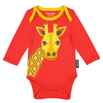 Pack Body Girafe manches longues et bavoir