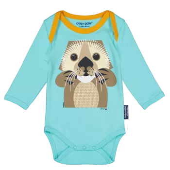 Pack Body Loutre manches longues et bavoir