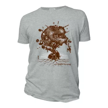 Tee-shirt mixte gris chiné coton bio nouvelle version Aux arbres citoyens