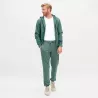 Veste zippée à capuche 100% coton bio verte