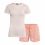 Pyjama court et short pyjama couleur rose corail