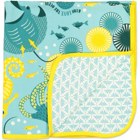 Couverture coton bio thème océan