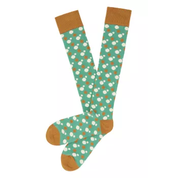 Chaussettes hautes à pois coton bio photo