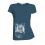 Tee-shirt coton bio " Femmes du mondes" bleu céleste