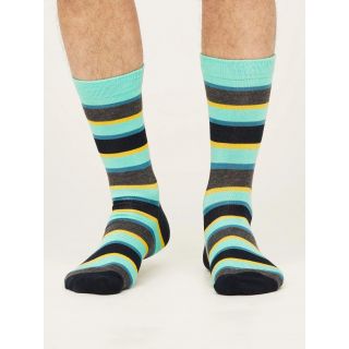 Chaussettes bambou Rayures bleues