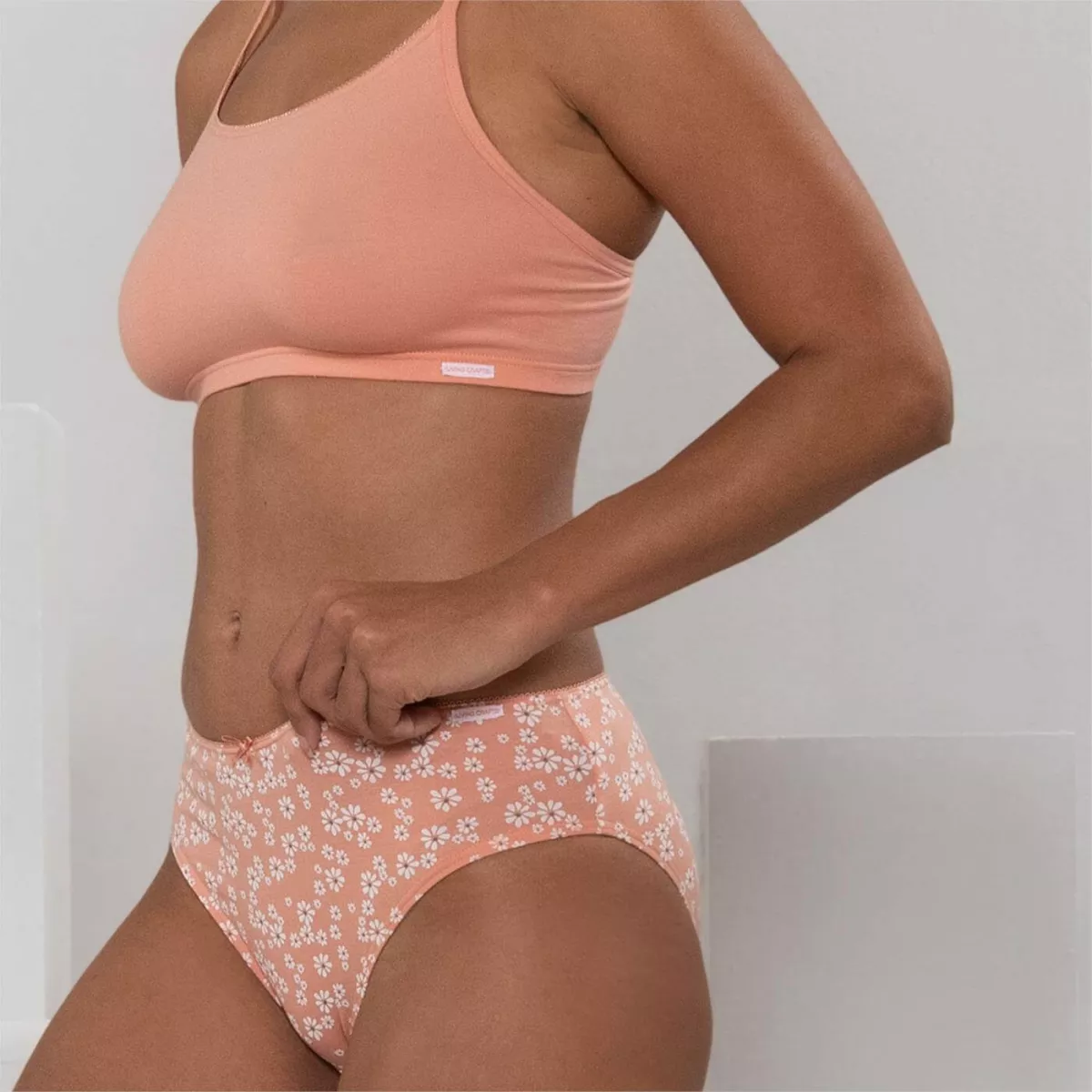 Slip, lot de 3 slips imprimé en coton bio