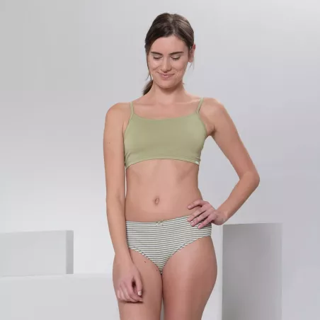 Slip, lot de 3 slips imprimé en coton bio