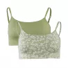 Lot de 2 Brassières vert et blanc 