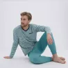 Pyjama ensemble manches longues homme 100% coton bio de la marque Living Crafts