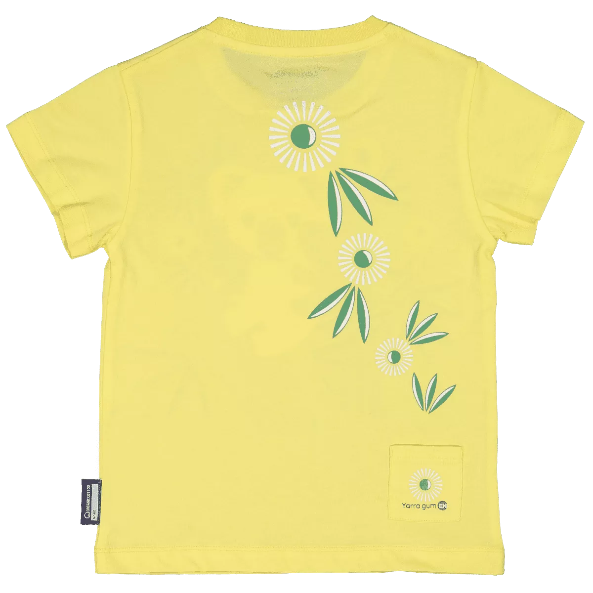 T-shirt col rond coton bio jaune koala