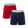 Lot de 2 boxers rouge te bleu marine homme coton bio 