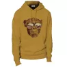 Sweat ocre capuche homme coton biologique "Homo Eradicus" coton bio