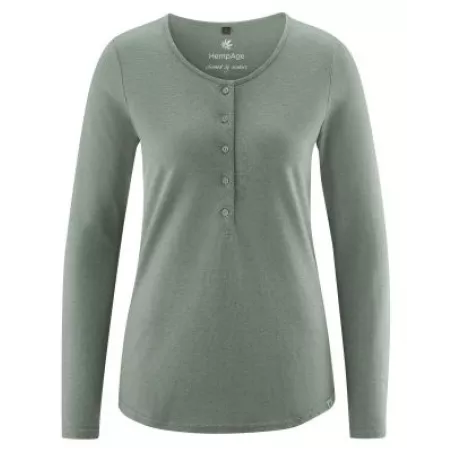 T-shirt chanvre coton bio col tunisien