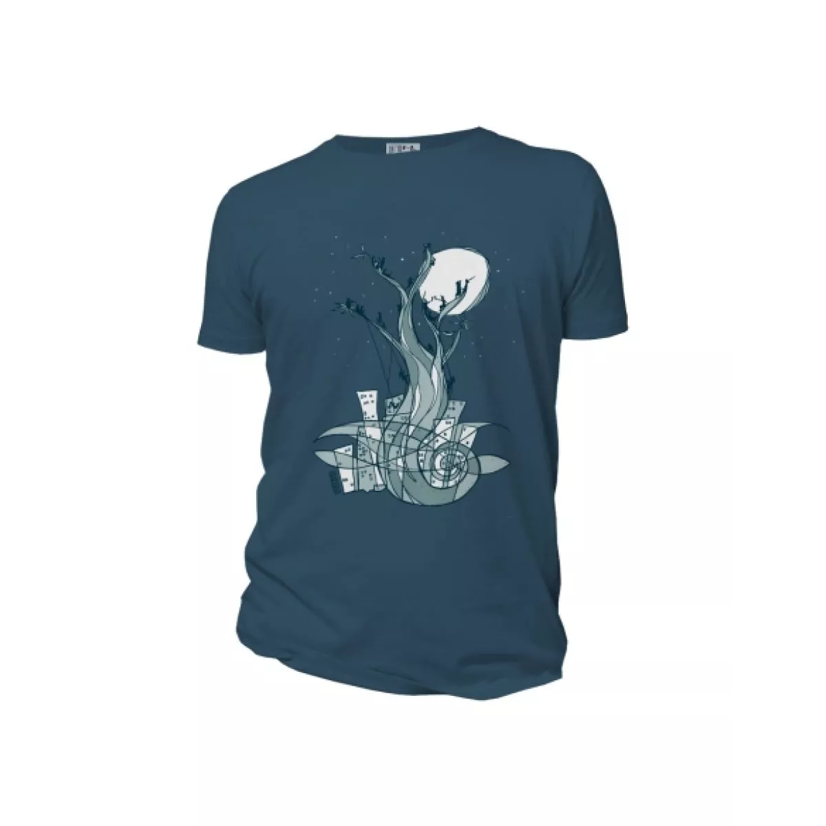 Tee-shirt gris coton bio "Un peu d'air" 