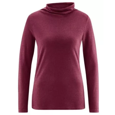 Haut chanvre et coton bio manches longues col gobelet