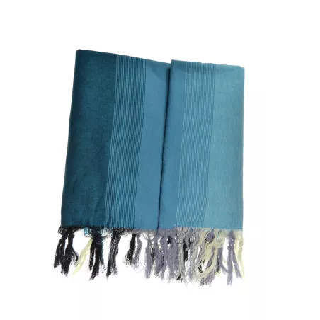 Cheche foulard camaieu bleu