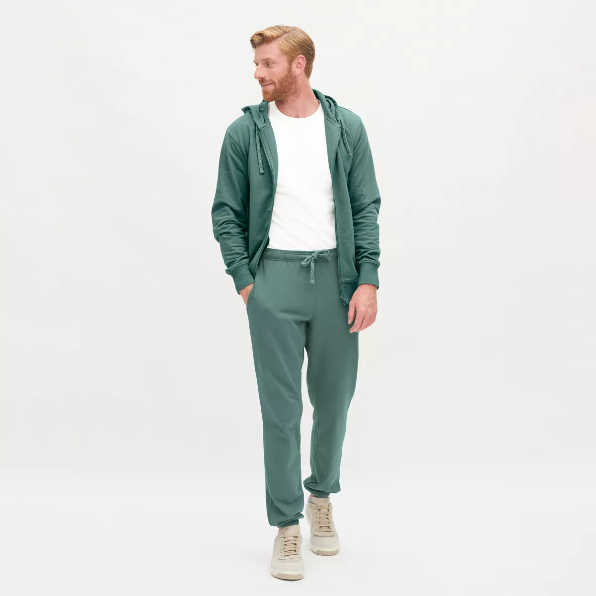 Pantalon éco-responsable de jogging 100% coton bio vert