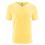 T-shirt chanvre manches courtes col V jaune beurre