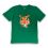 T-Shirt en coton pour femme avec design tigre - vert