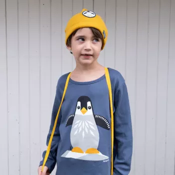 T-shirt enfant manches longues "PINGOUIN" - 100% Coton bio
