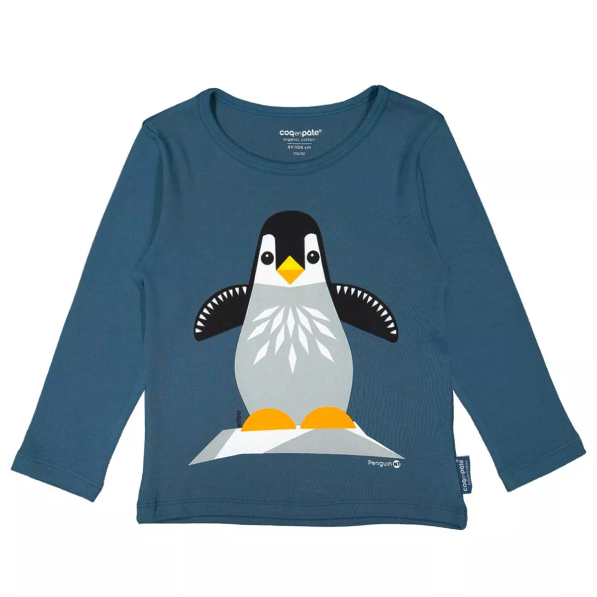 T-shirt enfant manches longues "PINGOUIN" - 100% Coton bio