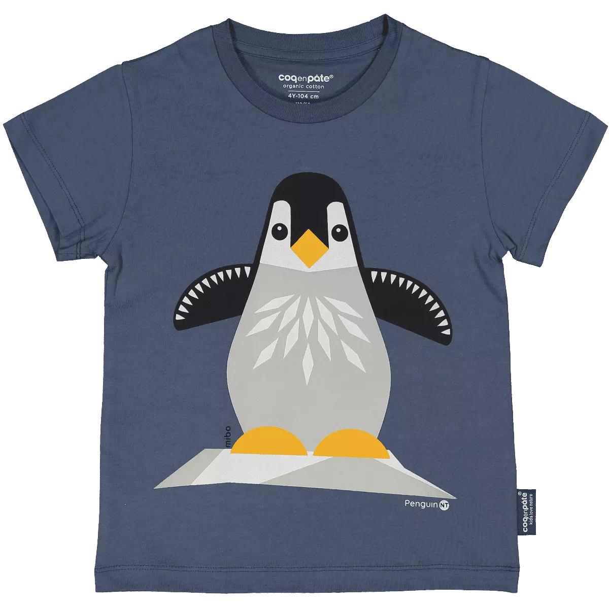 T-Shirt Manches courtes Pingouin gris bleu