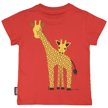 T-Shirt Manches courtes Girafe rouge