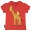 Verso tee-Shirt Manches courtes Girafe rouge