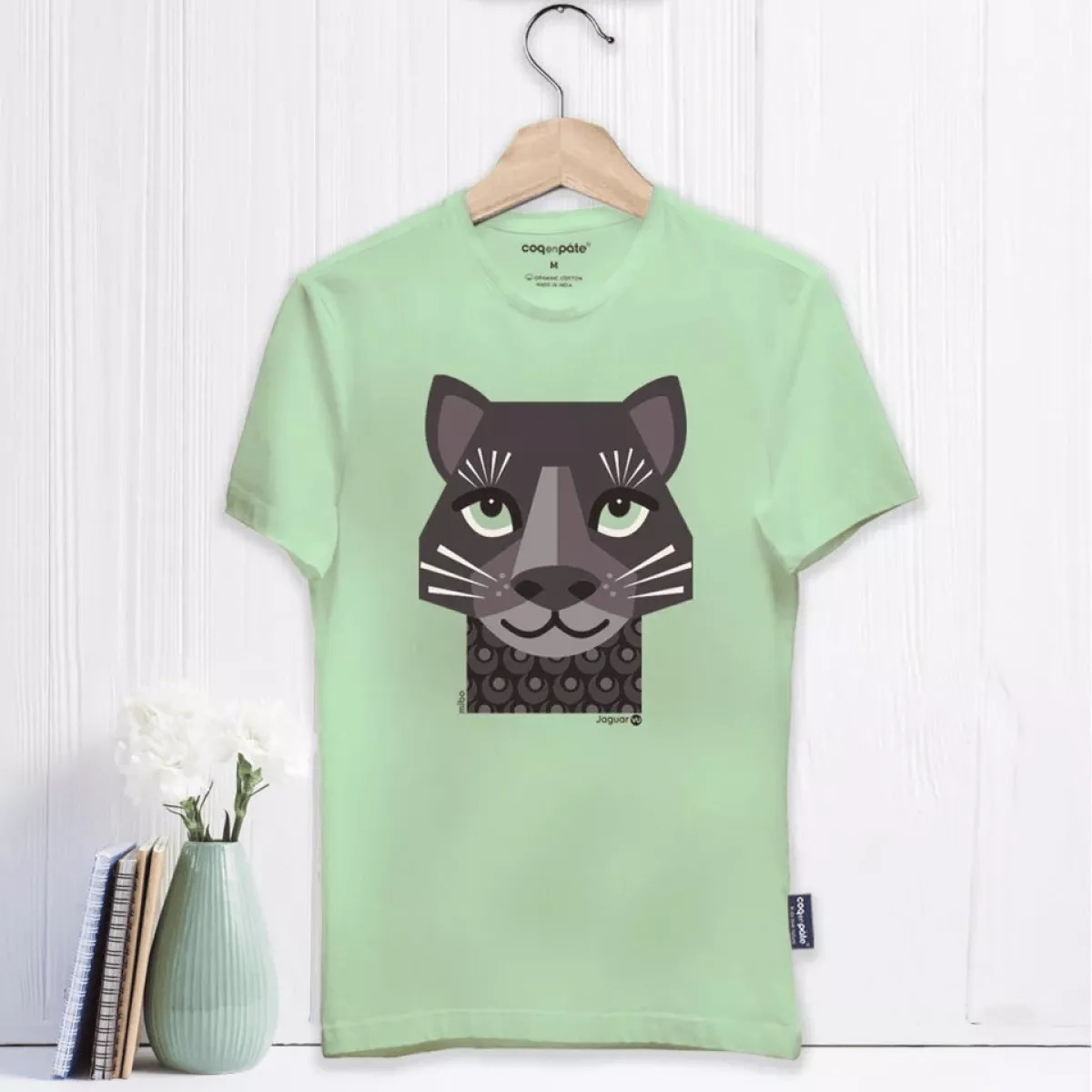 T-shirt homme en coton avec motif jaguar