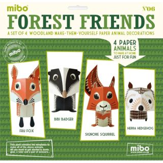 Jouets en papier animaux de la forêt pour enfants