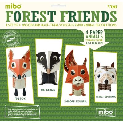 Jouets en papier animaux de la forêt pour enfants