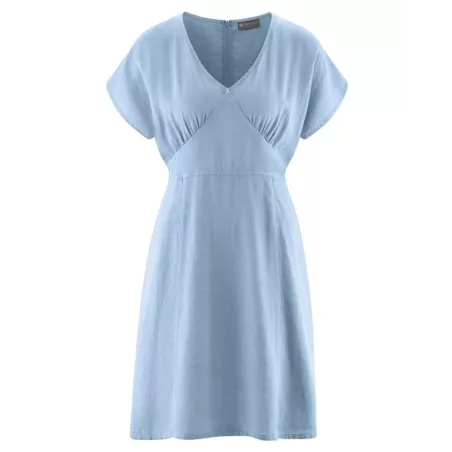 Robe élégante pour femme en chanvre et coton biologique - royal / smoke / hibiscus / blanc