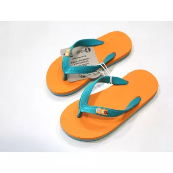 Tongs écologiques enfants Sydney orange et bleu