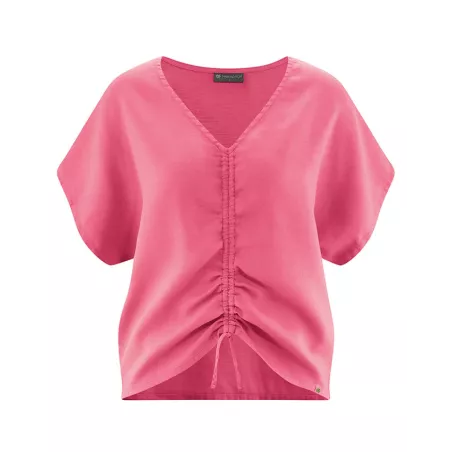 Chemisier avec ruban écoresponsable pour femme en chanvre et coton bio