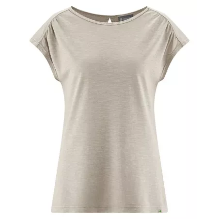 T-shirt femme en chanvre et coton bio découpé
