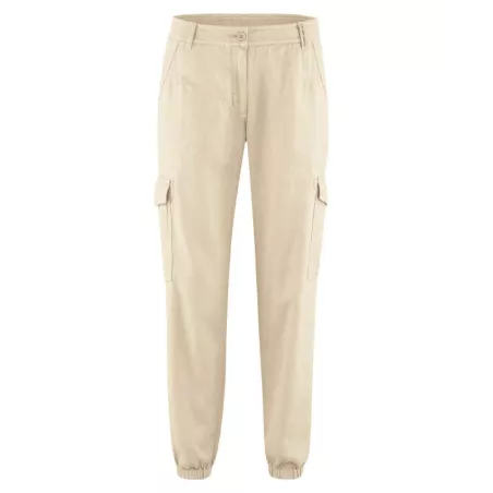 Pantalon cargo femme en chanvre et coton bio tissé