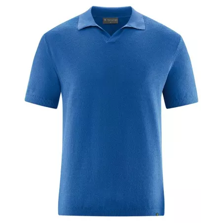 Polo homme manches courtes en chanvre et coton bio