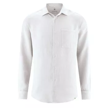 Chemise en chanvre véritable pour homme tissage naturel