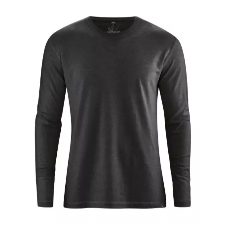 T shirt basique manches longues, chanvre et coton biologique
